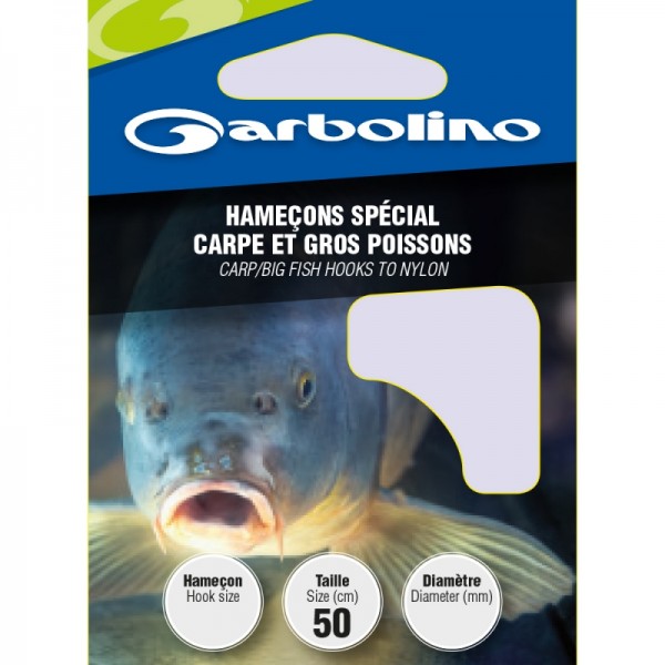 GARBOLINO SPECIAL CARP BIG FISH HOOK 12 / 0,16MM