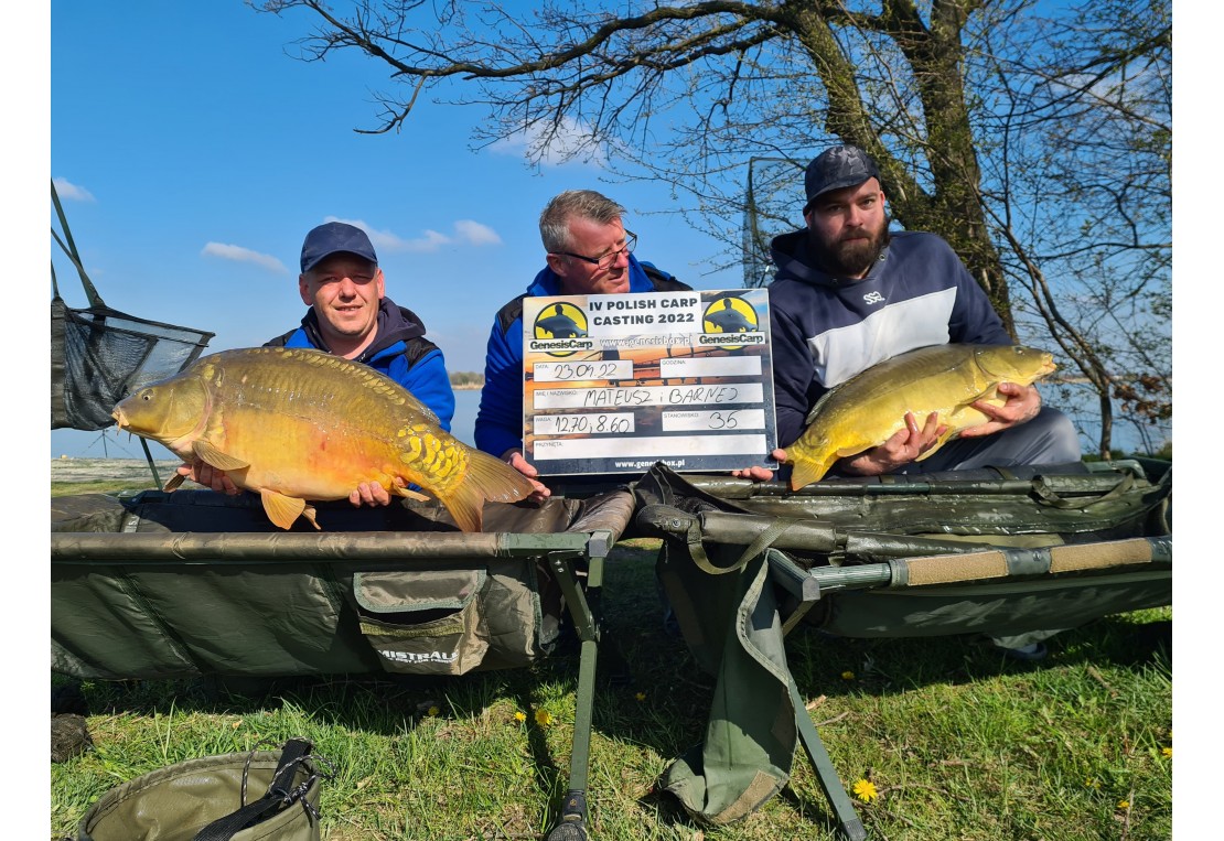 IV POLISH CARP CASTING 20-24.04.2022 UROCZYSKO KARPIOWE / Wyniki na 23.04.2022