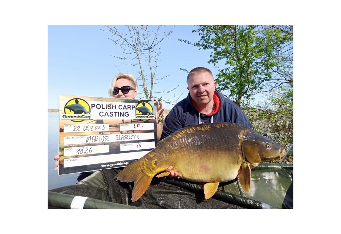 V POLISH CARP CASTING" 19-23.04.2023 Uroczysko Karpiowe - WYNIKI NA DZIEŃ 22.04.2023 godz. 8:00